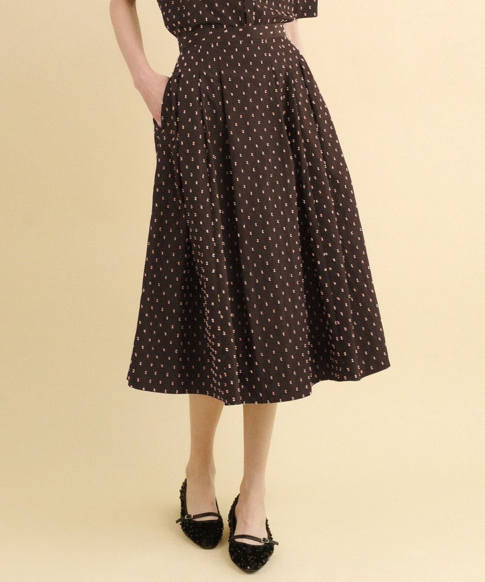 【トッカ/TOCCA】の【洗える】STAR SAND スカート インテリア・キッズ・メンズ・レディースファッション・服の通販 founy(ファニー) 　ファッション　Fashion　レディースファッション　Fashion for Women　スカート　Skirts　ジャカード／ジャガード　Jacquard, Woven Pattern　スニーカー　Sneakers, Trainers　セットアップ　Set-Up, Coordinated Outfit　ドット　Polka Dot, Dot Pattern　ドレス　Dress, One-Piece　夏　Summer　S/S・春夏　SS, Spring/Summer, Warm Season　洗える　Machine Washable　A/W・秋冬　Autumn/Winter　ブラウン系|ID: prp329100004524084 ipo3291000000034189375