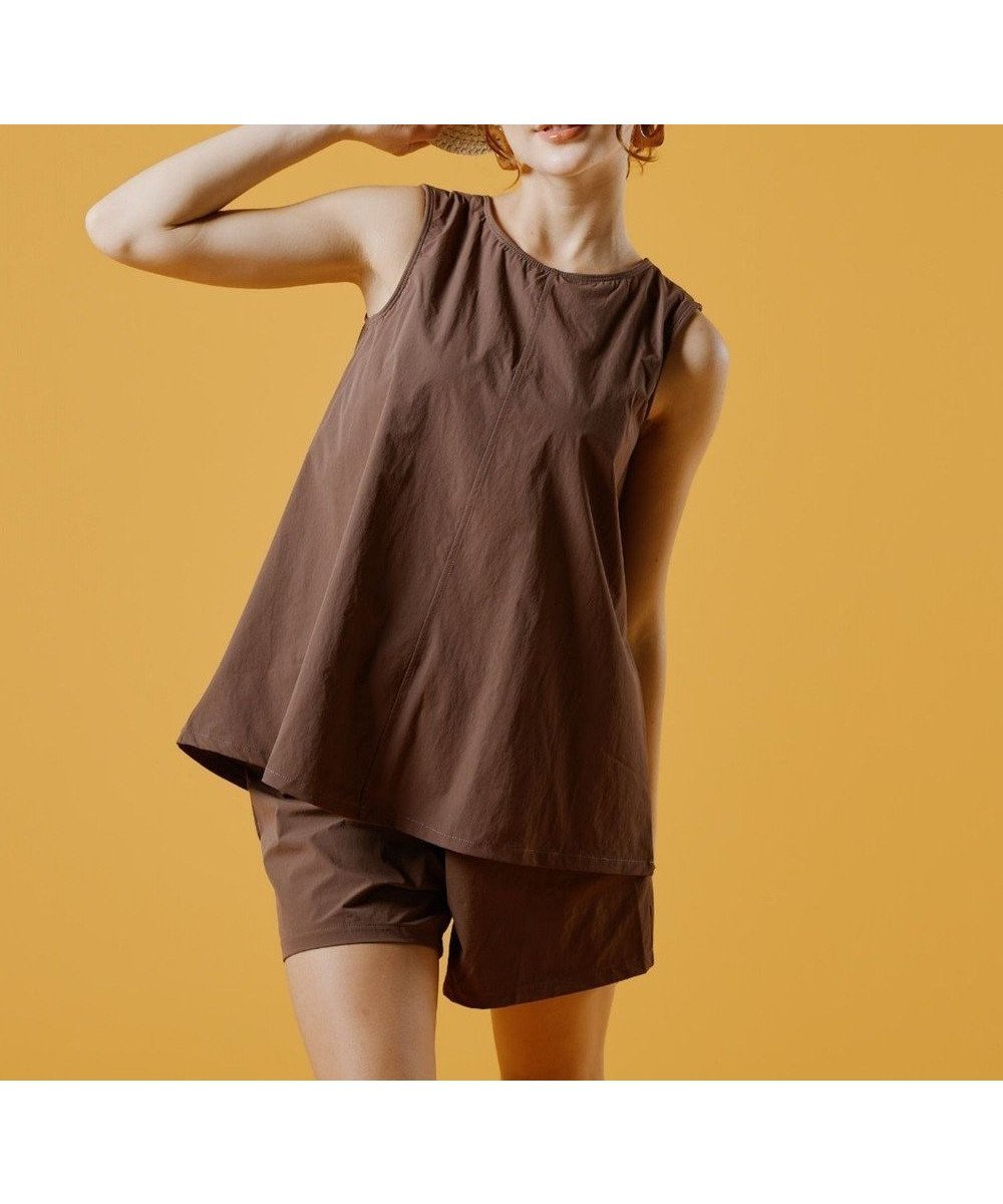 【三愛水着楽園/San-ai Resort】の【カップ付きセット水着】タンキニ セット水着 無地【Ungrid(アングリッド)】 インテリア・キッズ・メンズ・レディースファッション・服の通販 founy(ファニー) ファッション Fashion レディースファッション Fashion for Women 水着 Swimwear レディース水着・ビーチウェア Swimwear & Beachwear アンダー Underwear Essentials ショーツ Shorts, Short Pants ストレッチ Stretch, Stretchy Fabric センター Center, Center Line フィット Fit, Slim Fit ポケット Pocket, Pocket Detail 水着 Swimsuit, Swimwear 無地 Plain, Solid Color ラップ Wrap, Wrap Design ワイヤー Wire, Wired Bra A/W・秋冬 Autumn/Winter S/S・春夏 SS, Spring/Summer, Warm Season おすすめ Recommended / Our Picks 夏 Summer ブラウン|ID: prp329100004524086 ipo3291000000034245549