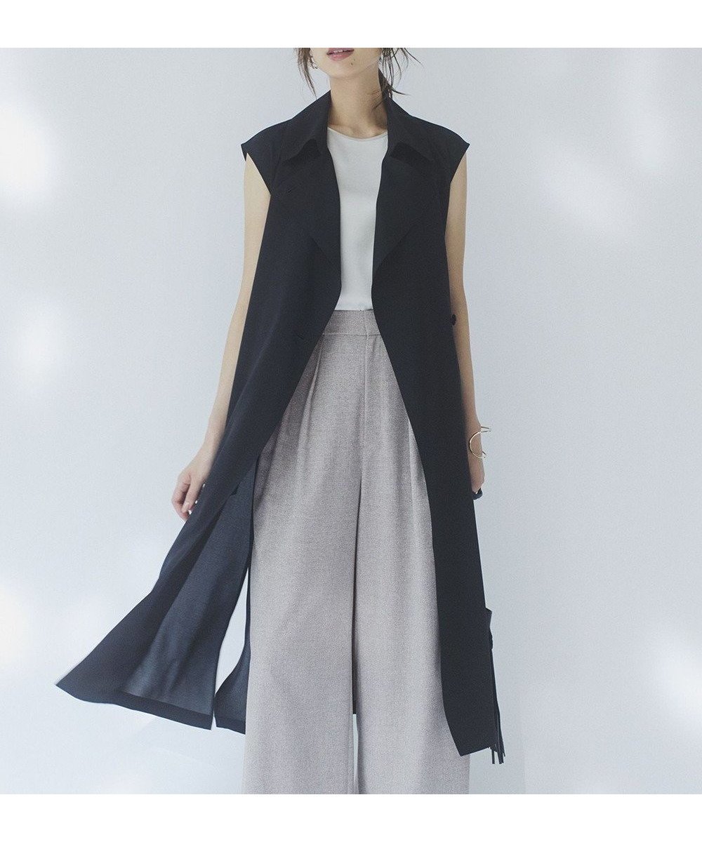 【23区/NIJYUSANKU】の【CLASSY. 10月号掲載/洗える】ドレープ ジレ 人気、トレンドファッション・服の通販 founy(ファニー) 　雑誌掲載アイテム　Magazine Items　ファッション雑誌　Fashion Magazines　クラッシィ　CLASSY.　ファッション　Fashion　レディースファッション　WOMEN　アウター　Coat Outerwear　ジャケット　Jackets　洗える　Washable　10月号　October Issue　シアー　Sheer　シンプル　Simple　ジャケット　Jacket　ストレッチ　Stretch　雑誌　Magazine　トレンチ　Trench　ドレープ　Drape　人気　Popularity　ベーシック　Basic　A/W・秋冬　Aw・Autumn/Winter・Fw・Fall-Winter　日本製　Made In Japan　2024年　2024　2024-2025秋冬・A/W　Aw/Autumn/Winter/Fw/Fall/2024-2025　 other-1|ID: prp329100004524087 ipo3291000000032001872