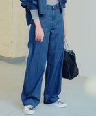 【23区/NIJYUSANKU】の【GLOW5月号掲載/洗える】ライトダンガリー ワイドパンツ インディゴ|ID: prp329100004524096 ipo3291000000035633841