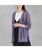 【エニィ スィス/any SiS】の【洗える】シアーVネック カーディガン パープル|ID: prp329100004524101 ipo3291000000032001925
