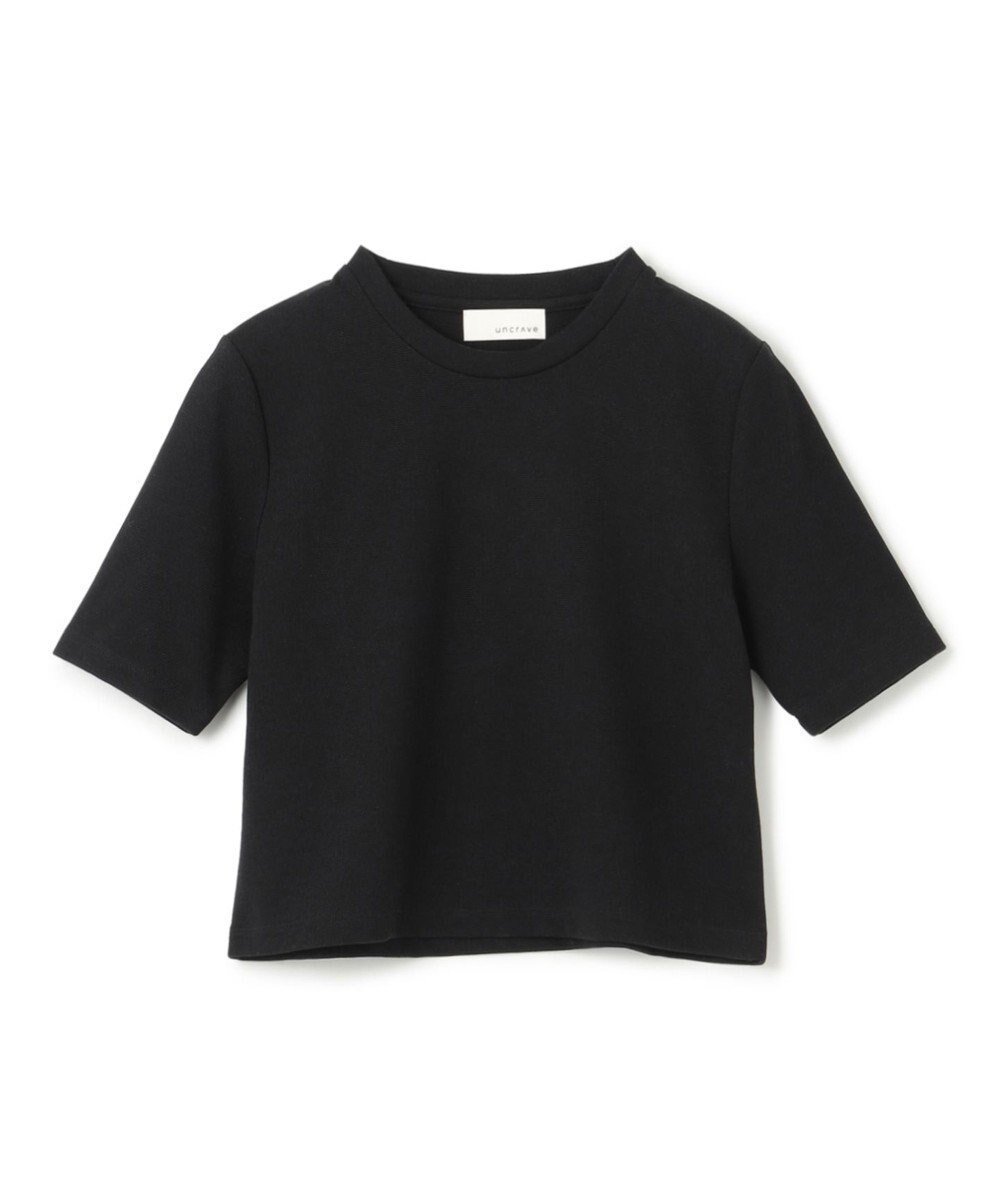 【アンクレイヴ/uncrave】のコットンミラノ ショート丈 Tシャツ(uncrave WHITE) インテリア・キッズ・メンズ・レディースファッション・服の通販 founy(ファニー) 　ファッション　Fashion　レディースファッション　WOMEN　トップス・カットソー　Tops/Tshirt　シャツ/ブラウス　Shirts/Blouses　ロング / Tシャツ　T-Shirts　カットソー　Cut and Sewn　インナー　Inner　カットソー　Cut And Sew　クラシカル　Classical　コンパクト　Compact　ショート　Short　シルケット　Mercerization　雑誌　Magazine　バランス　Balance　ボトム　Bottom　ミラノ　Milan　A/W・秋冬　Aw・Autumn/Winter・Fw・Fall-Winter　S/S・春夏　Ss・Spring/Summer　夏　Summer　エレガント 上品　Elegant　ブラック|ID: prp329100004524108 ipo3291000000032001968