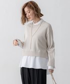 【23区/NIJYUSANKU】の【洗える】シャツ コンビネーション ニット ベージュ系|ID: prp329100004524110 ipo3291000000032001976