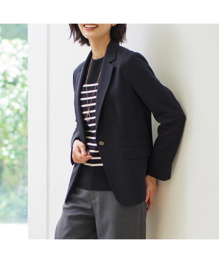 【ジェイ プレス/J.PRESS】のT/Wジャージー テーラード ジャケット インテリア・キッズ・メンズ・レディースファッション・服の通販 founy(ファニー) https://founy.com/ ファッション Fashion レディースファッション WOMEN アウター Coat Outerwear ジャケット Jackets テーラードジャケット Tailored Jackets おすすめ Recommend カーディガン Cardigan シンプル Simple ジャケット Jacket ジャージ Jersey ジャージー Jersey ストレッチ Stretch テーラード Tailored メタル Metal 再入荷 Restock/Back In Stock/Re Arrival A/W・秋冬 Aw・Autumn/Winter・Fw・Fall-Winter ビジネス 仕事 通勤 Business |ID: prp329100004524115 ipo3291000000032001989