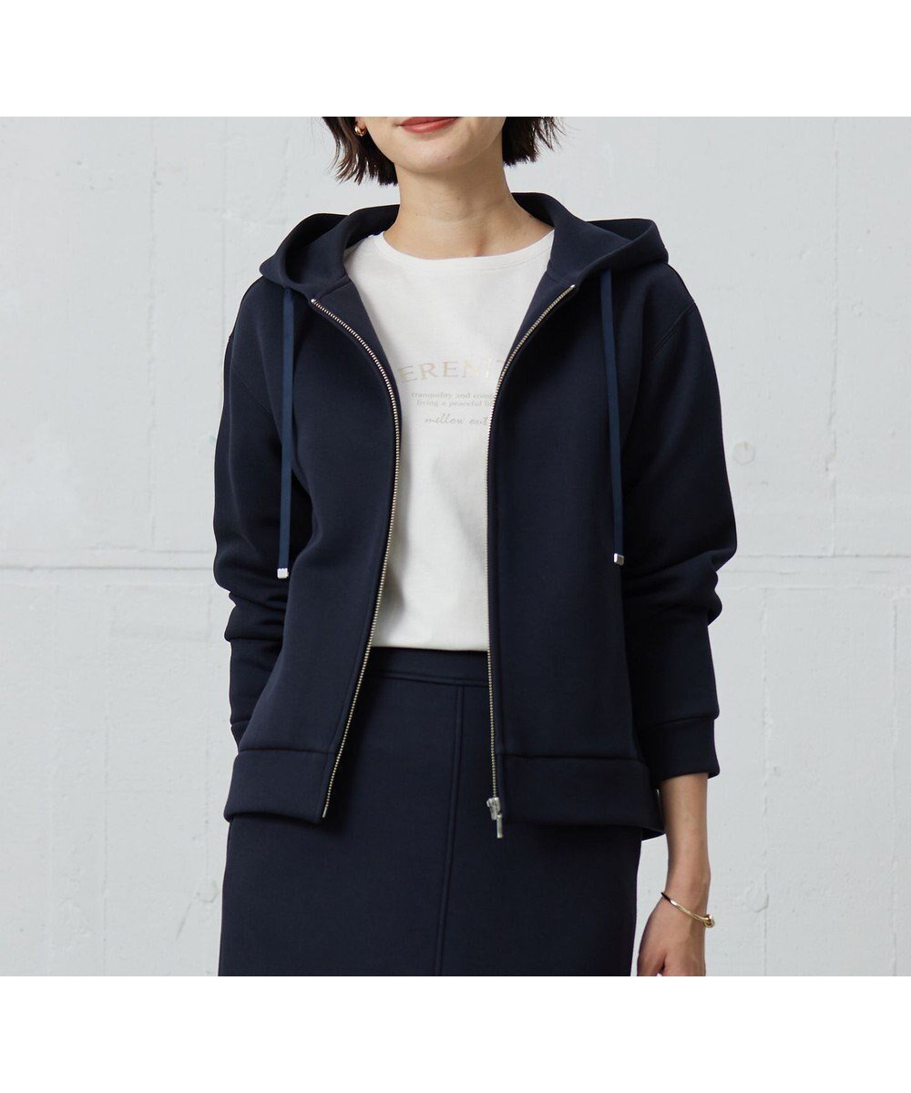 【ジェイ プレス/J.PRESS】のダンボールジャージー パーカー インテリア・キッズ・メンズ・レディースファッション・服の通販 founy(ファニー) 　ファッション　Fashion　レディースファッション　Fashion for Women　トップス・カットソー　Cut & Sew Tops　レディースパーカー・カジュアルフーディー　Casual Hoodies & Sweatshirts　パーカー　Hoodie, Parka　ポケット　Pocket, Pocket Detail　メタル　Metal, Metal Parts　夏　Summer　春　Spring　S/S・春夏　SS, Spring/Summer, Warm Season　ネイビー系|ID: prp329100004524116 ipo3291000000033483165