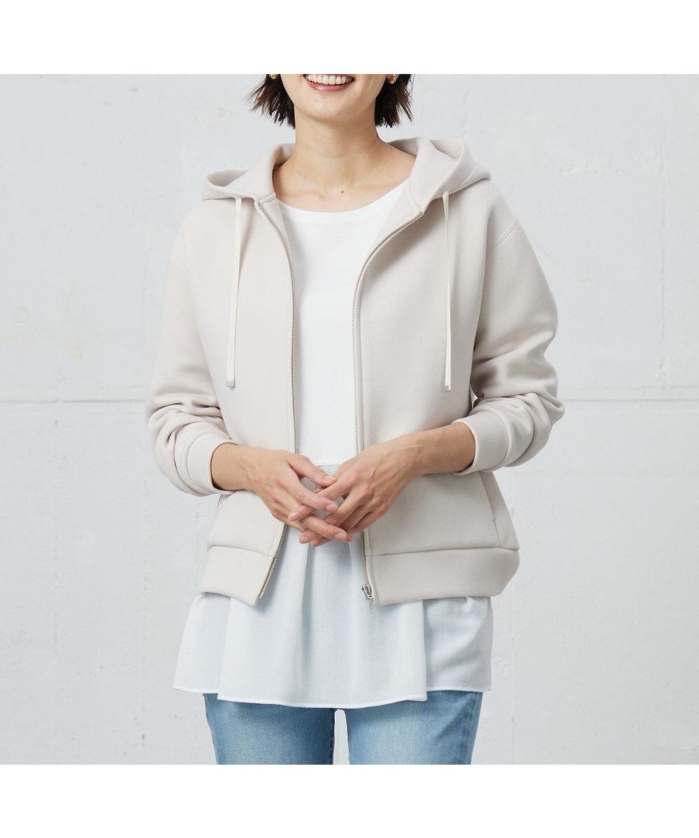 【ジェイ プレス/J.PRESS】のダンボールジャージー パーカー インテリア・キッズ・メンズ・レディースファッション・服の通販 founy(ファニー) 　ファッション　Fashion　レディースファッション　Fashion for Women　トップス・カットソー　Cut & Sew Tops　レディースパーカー・カジュアルフーディー　Casual Hoodies & Sweatshirts　パーカー　Hoodie, Parka　ポケット　Pocket, Pocket Detail　メタル　Metal, Metal Parts　夏　Summer　春　Spring　S/S・春夏　SS, Spring/Summer, Warm Season　ライトベージュ系|ID: prp329100004524116 ipo3291000000033483169