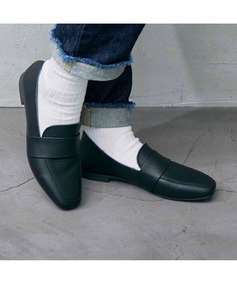 【イング/ing】のing 【WEB限定】レザーベルトローファー インテリア・キッズ・メンズ・レディースファッション・服の通販 founy(ファニー) 　ファッション　Fashion　レディースファッション　WOMEN　ベルト　Belts　クッション　Cushion　シューズ　Shoes　シンプル　Simple　スリッポン　Slip-Ons　トレンド　Trend　ドレス　Dress　バランス　Balance　フラット　Flat　ベーシック　Basic　おすすめ　Recommend　日本製　Made In Japan　ビジネス 仕事 通勤　Business　ブラック|ID: prp329100004524122 ipo3291000000032002018
