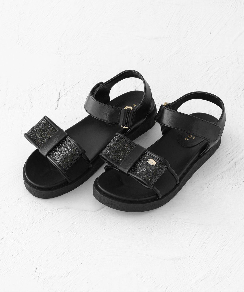 【トッカ/TOCCA】のGLITTER RIBBON FLAT SANDALS サンダル 人気、トレンドファッション・服の通販 founy(ファニー) 　ファッション　Fashion　レディースファッション　WOMEN　2025年　2025　2025春夏・S/S　Ss,Spring/Summer,2025　グリッター　Glitter　サンダル　Sandals　スポーツ　Sports　トレンド　Trend　フェミニン　Feminine　モチーフ　Motif　リボン　Ribbon　リュクス　Luxe　夏　Summer　春　Spring　S/S・春夏　Ss・Spring/Summer　 other-1|ID: prp329100004524133 ipo3291000000032002073
