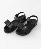 【トッカ/TOCCA】のGLITTER RIBBON FLAT SANDALS サンダル ブラック系|ID: prp329100004524133 ipo3291000000032002074