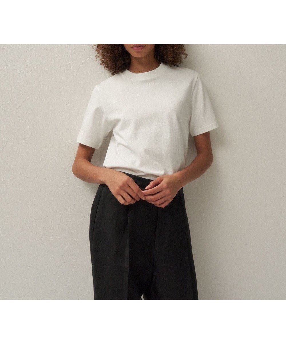 【エイトン/ATON】の12/- AIR SPINNING スタンダードTシャツ インテリア・キッズ・メンズ・レディースファッション・服の通販 founy(ファニー) 　ファッション　Fashion　レディースファッション　WOMEN　トップス・カットソー　Tops/Tshirt　シャツ/ブラウス　Shirts/Blouses　ロング / Tシャツ　T-Shirts　カットソー　Cut and Sewn　インナー　Inner　カットソー　Cut And Sew　スタンダード　Standard　レギュラー　Regular　再入荷　Restock/Back In Stock/Re Arrival　夏　Summer　定番　Standard　S/S・春夏　Ss・Spring/Summer　A/W・秋冬　Aw・Autumn/Winter・Fw・Fall-Winter　WHITE|ID: prp329100004524135 ipo3291000000032002079