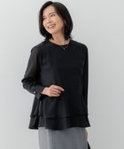 【23区/NIJYUSANKU】の【洗える】テプラマットシフォン ブラウス ブラック系|ID: prp329100004524143 ipo3291000000032002105