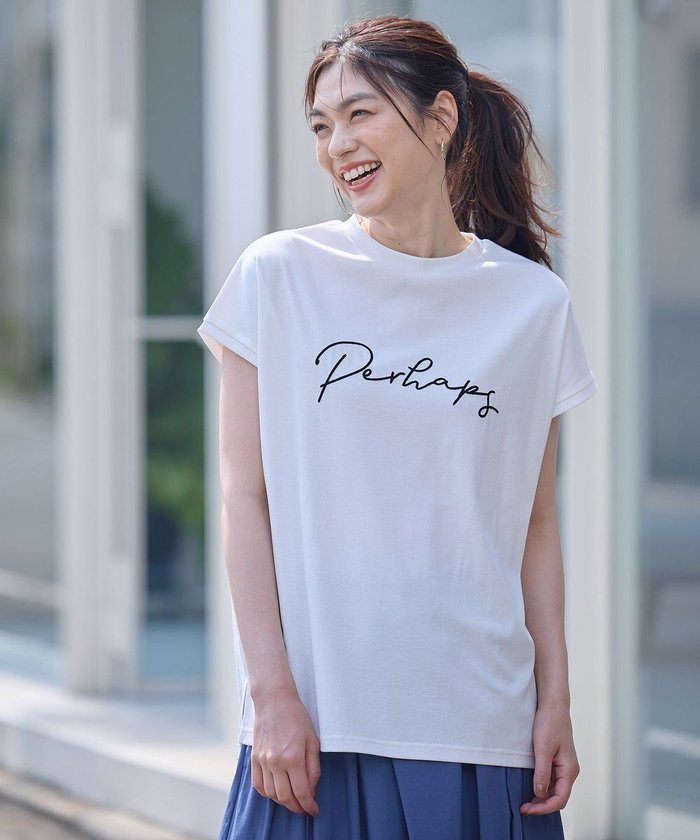 【エニィファム/any FAM】の【汗ジミ防止加工】シルケットスムースフレンチスリーブ刺繍ロゴTシャツ インテリア・キッズ・メンズ・レディースファッション・服の通販 founy(ファニー) https://founy.com/ ファッション Fashion レディースファッション WOMEN トップス・カットソー Tops/Tshirt シャツ/ブラウス Shirts/Blouses ロング / Tシャツ T-Shirts カットソー Cut and Sewn おすすめ Recommend インナー Inner カットソー Cut And Sew ジャケット Jacket デニム Denim フェミニン Feminine 半袖 Short Sleeve 夏 Summer 春 Spring S/S・春夏 Ss・Spring/Summer |ID: prp329100004524148 ipo3291000000032002122