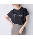 【エニィファム/any FAM】の【汗ジミ防止加工】シルケットスムースフレンチスリーブ刺繍ロゴTシャツ ブラック|ID: prp329100004524148 ipo3291000000032002125