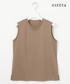 【23区/NIJYUSANKU】の【エステータ】スーピマコットン プレミアムジャージー ノースリーブTシャツ ブラウン系|ID: prp329100004524159 ipo3291000000032002167
