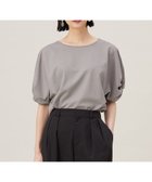 【自由区/JIYU-KU】の【接触冷感・UVカット・吸水速乾・抗菌防臭・洗える】ハイツイストポンチスリーブディティール カットソー モスグレー|ID: prp329100004524163 ipo3291000000032002180