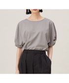 【自由区/JIYU-KU】の【接触冷感・UVカット・吸水速乾・抗菌防臭・洗える】ハイツイストポンチスリーブディティール カットソー モスグレー|ID: prp329100004524163 ipo3291000000032637511