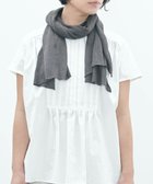 【アンドウール/AND WOOL】の〈上質な素材と手仕事から生まれた優しいニット〉コットンシルクカシミヤのストール チャコールグレー|ID: prp329100004524186 ipo3291000000032002272