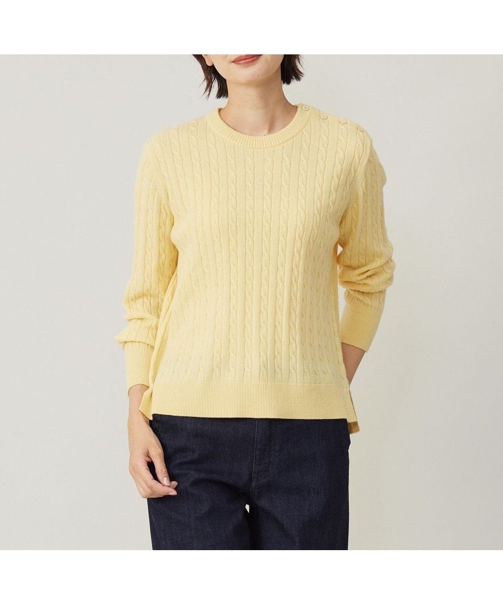 【ジェイ プレス/J.PRESS】の【洗える】WOOL BLEND AIR クルーネック ニット インテリア・キッズ・メンズ・レディースファッション・服の通販 founy(ファニー) 　ファッション　Fashion　レディースファッション　WOMEN　トップス・カットソー　Tops/Tshirt　ニット　Knit Tops　インナー　Inner　ジャケット　Jacket　ストレッチ　Stretch　セーター　Sweater　再入荷　Restock/Back In Stock/Re Arrival　洗える　Washable　秋　Autumn/Fall　A/W・秋冬　Aw・Autumn/Winter・Fw・Fall-Winter　軽量　Lightweight　イエロー系|ID: prp329100004524194 ipo3291000000032002306