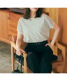 【23区/NIJYUSANKU】の【洗える/好評につき新色追加】レーヨンポリエステルストレッチ プルオーバー ニット サンド×ブラックボーダー|ID: prp329100004524205 ipo3291000000032002349