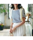 【23区/NIJYUSANKU】の【洗える】Armor-lux スムース 半袖 カットソー ブルー×ホワイトボーダー|ID: prp329100004524245 ipo3291000000032002441