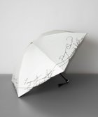 【アウロラ/AURORA】のBeaurance ビューランス カリグラフィー刺しゅう柄 晴雨兼用パラソル傘 (折り畳み傘) 日傘 ホワイト|ID: prp329100004524271 ipo3291000000032002543