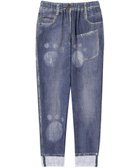 【ツモリチサト スリープ/tsumori chisato SLEEP】のツモリチサト ボトムス ロングパンツ ルームウェア 綿100%(本体) ミニ裏毛素材 デニム風プリント サルエルパンツ tsumori chisato SLEEP UOX558 /ワコール コン|ID: prp329100004524278 ipo3291000000032002568