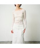 【グレース コンチネンタル/GRACE CONTINENTAL】のラメシアーリブニットトップ ホワイト|ID: prp329100004524290 ipo3291000000032002615