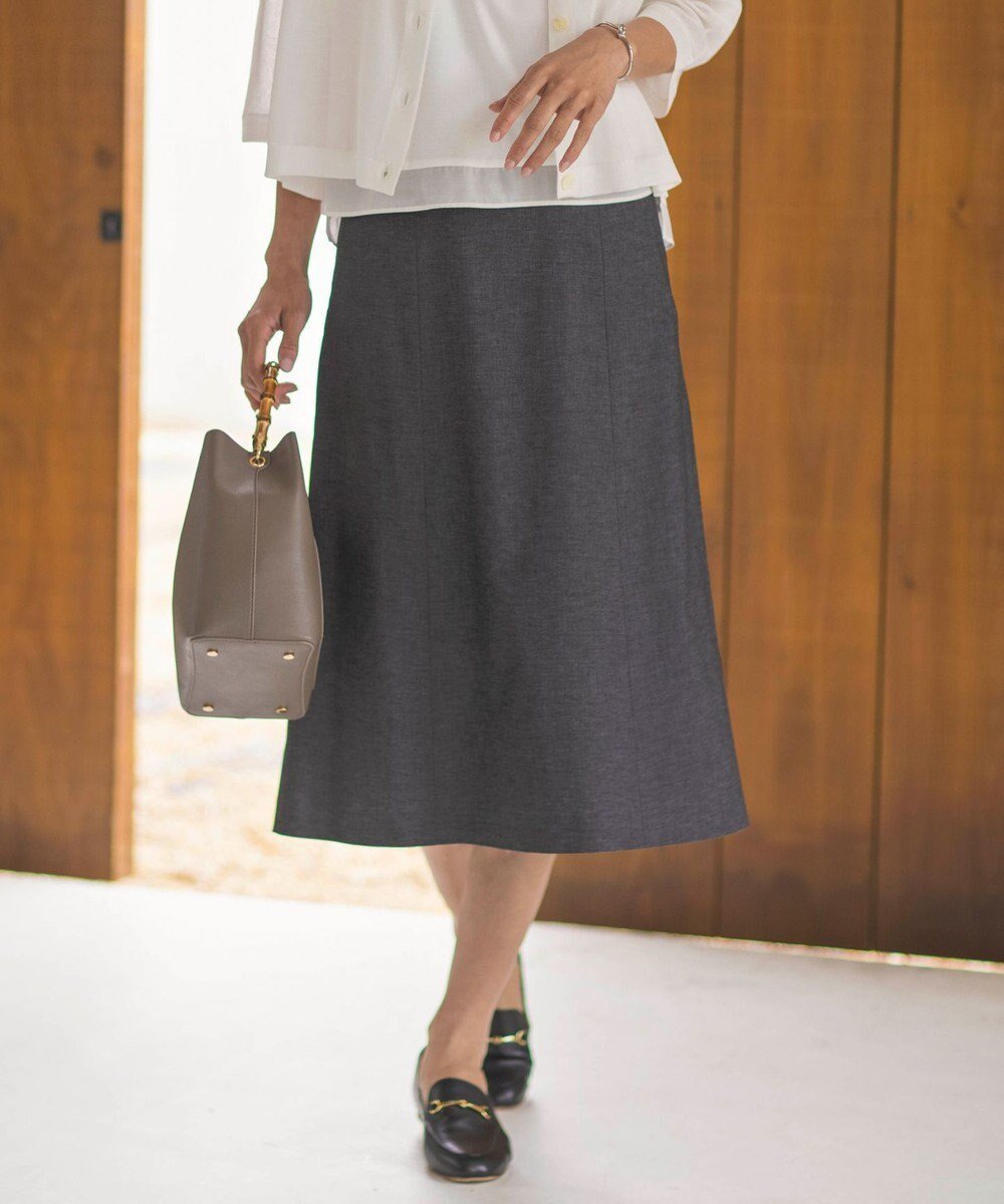 【ジェイ プレス/J.PRESS】の【洗える】麻ポリエステルストレッチ スカート インテリア・キッズ・メンズ・レディースファッション・服の通販 founy(ファニー) ファッション Fashion レディースファッション Fashion for Women スカート Skirts ウォッシャブル Machine Washable 春 Spring 洗える Machine Washable シャンブレー Chambray, Denim-Like Fabric シンプル Simple, Minimal ストレッチ Stretch, Stretchy Fabric 定番 Standard, Basic Item フェミニン Feminine, Girly フレアースカート Flared Skirt, A-Line Skirt ポケット Pocket, Pocket Detail リラックス Relax, Relaxed Fit S/S・春夏 SS, Spring/Summer, Warm Season 夏 Summer ブラックシャンブレー系|ID: prp329100004524295 ipo3291000000034253301