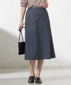 【ジェイ プレス/J.PRESS】の【洗える】麻ポリエステルストレッチ スカート ネイビーシャンブレー系|ID: prp329100004524295 ipo3291000000034253304