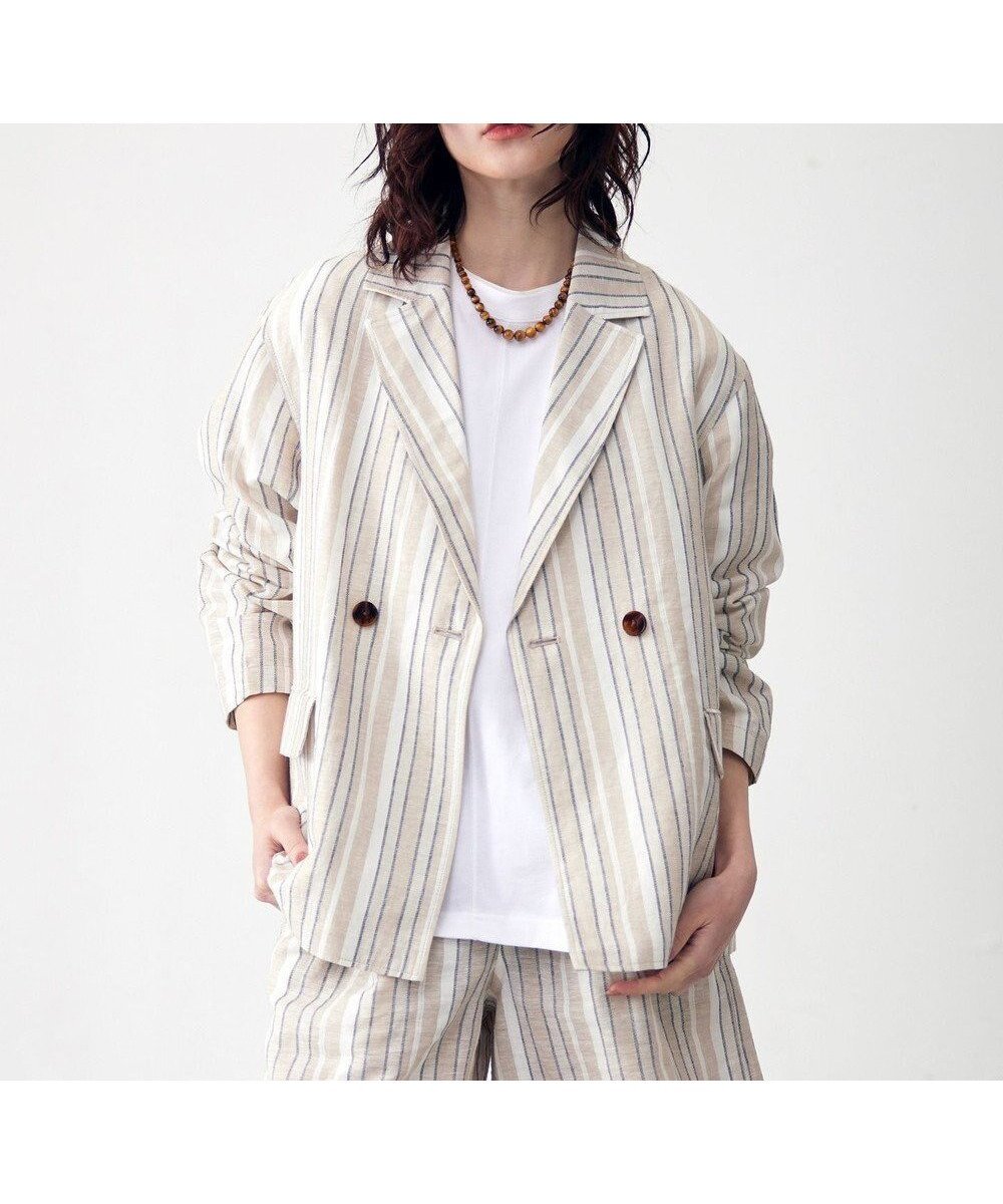 【ジェイプレスヨークストリート/J.PRESS YORK STREET】の【WOMEN】コットンリネン ジャケット インテリア・キッズ・メンズ・レディースファッション・服の通販 founy(ファニー) 　ファッション　Fashion　レディースファッション　WOMEN　アウター　Coat Outerwear　ジャケット　Jackets　テーラードジャケット　Tailored Jackets　カーディガン　Cardigan　ジャケット　Jacket　リネン　Linen　リラックス　Relax　吸水　Water Absorption　夏　Summer　春　Spring　S/S・春夏　Ss・Spring/Summer　ベージュ系1|ID: prp329100004524329 ipo3291000000032002767
