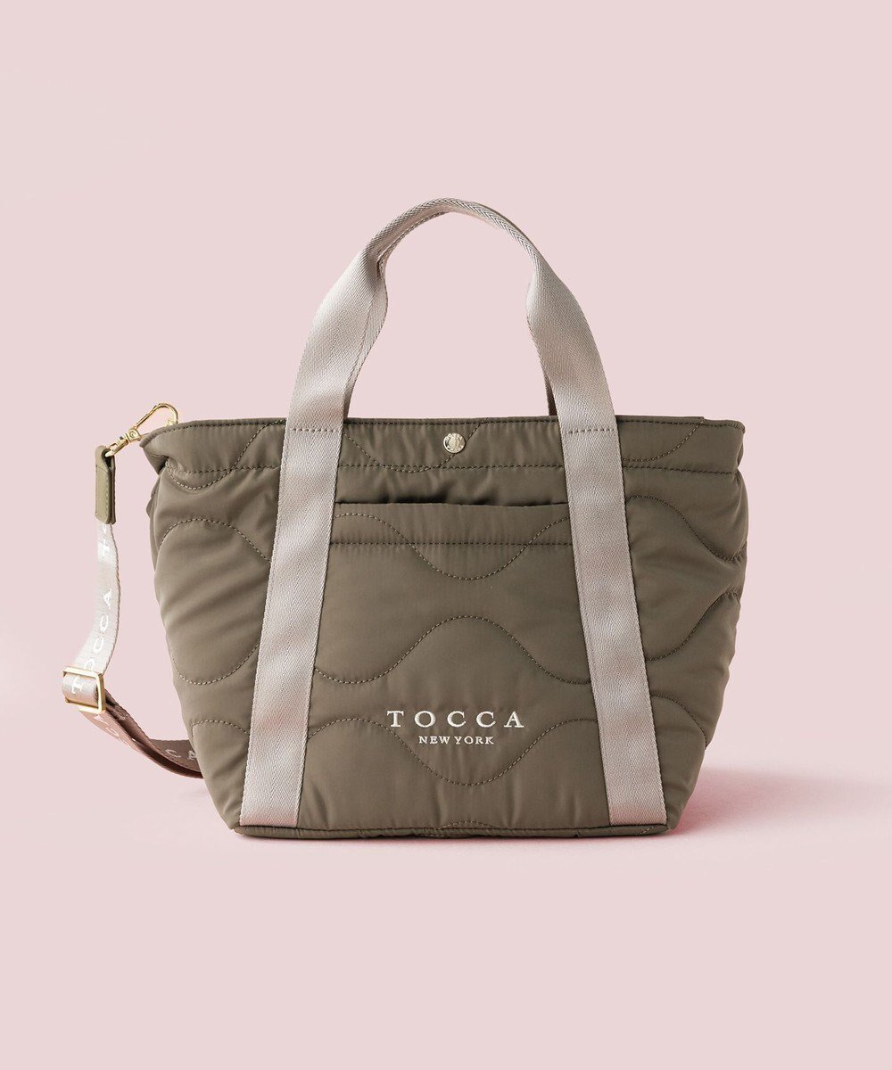 【トッカ/TOCCA】の【WEB&一部店舗限定】BOSCO POCHETTE トートバッグ インテリア・キッズ・メンズ・レディースファッション・服の通販 founy(ファニー) 　ファッション　Fashion　レディースファッション　WOMEN　バッグ　Bag　キルト　Quilt　コンパクト　Compact　シューズ　Shoes　ジップ　Zip　スポーツ　Sports　スポーティ　Sporty　財布　Wallet　トレンド　Trend　ポケット　Pocket　おすすめ　Recommend　旅行　Travel　ビジネス 仕事 通勤　Business　カーキ系|ID: prp329100004524334 ipo3291000000032002783