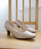 【ポインター/Pointer】の日本製 本革低反発スクエアトゥパンプス ベージュ|ID: prp329100004524337 ipo3291000000033669277