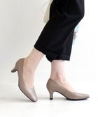 【ポインター/Pointer】の日本製 本革低反発スクエアトゥパンプス オークグレー|ID: prp329100004524337 ipo3291000000033669280