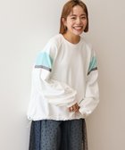 【アメリカンホリック/AMERICAN HOLIC】の異素材ドロストラインスウェット Off White|ID: prp329100004524358 ipo3291000000032002898