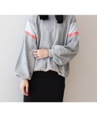 【アメリカンホリック/AMERICAN HOLIC】の異素材ドロストラインスウェット Light Gray Mixture|ID: prp329100004524358 ipo3291000000032002902