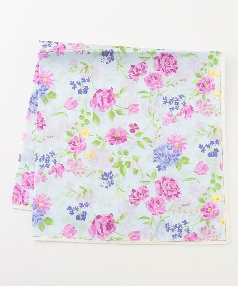 【トッカ/TOCCA】のBRIGHT FLOWERS HANDKERCHIEF ハンカチ インテリア・キッズ・メンズ・レディースファッション・服の通販 founy(ファニー) 　ファッション　Fashion　レディースファッション　WOMEN　財布　Wallets　おすすめ　Recommend　ギフト プレゼント　Gift Present　タオル　Towel　ハンカチ　Handkerchief　ハンド　Hand　財布　Wallet　スカイブルー系|ID: prp329100004524384 ipo3291000000032003004