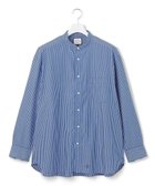 【ジェイプレスヨークストリート/J.PRESS YORK STREET】の【UNISEX】ストライプ バンドカラーシャツ ブルー系1|ID: prp329100004524400 ipo3291000000033529294