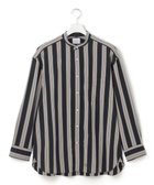 【ジェイプレスヨークストリート/J.PRESS YORK STREET】の【UNISEX】ストライプ バンドカラーシャツ ネイビー系2|ID: prp329100004524400 ipo3291000000033529297