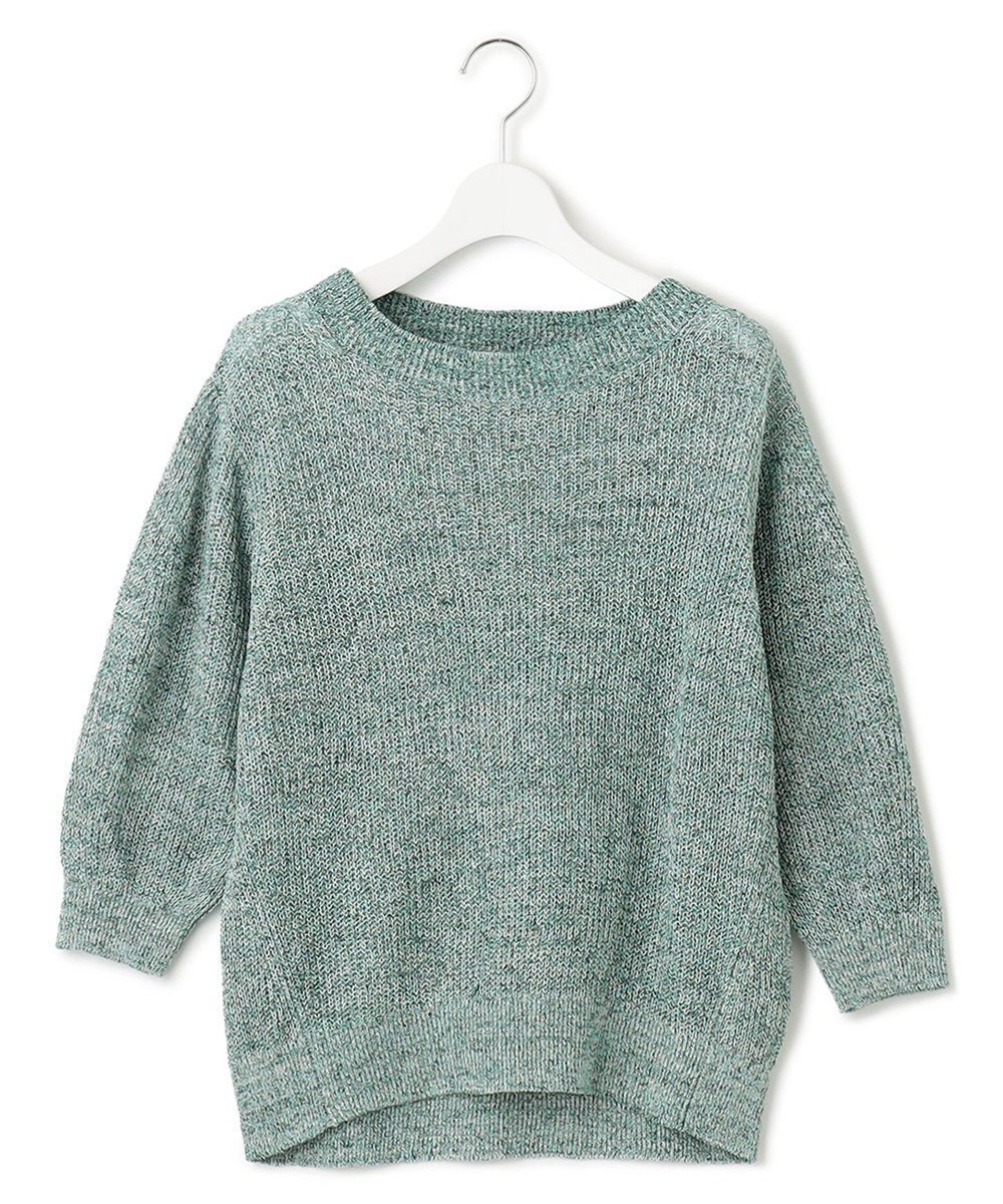 【23区/NIJYUSANKU】のピュアリネン パフスリーブ ニット インテリア・キッズ・メンズ・レディースファッション・服の通販 founy(ファニー) 　ファッション　Fashion　レディースファッション　WOMEN　トップス・カットソー　Tops/Tshirt　ニット　Knit Tops　春　Spring　コンパクト　Compact　スリーブ　Sleeve　セーター　Sweater　ベーシック　Basic　ミックス　Mix　リネン　Linen　S/S・春夏　Ss・Spring/Summer　夏　Summer　2023春夏・S/S　Ss,Spring/Summer,2023　2023年　2023　エレガント 上品　Elegant　ピーコックグリーン系|ID: prp329100004524408 ipo3291000000032003099