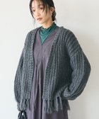 【クラフトスタンダードブティック/CRAFT STANDARD BOUTIQUE】の洗える/フリンジニットカーディガン Charcoal Gray|ID: prp329100004524420 ipo3291000000033477967