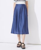 【ジェイ プレス/J.PRESS】の【洗える】シアーソフトカールマイヤー タック スカート ブルー系|ID: prp329100004524437 ipo3291000000032696338