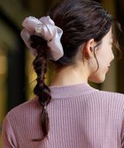 【ティアクラッセ/Tiaclasse】のパール付きオーガンジーシュシュ パープル|ID: prp329100004524460 ipo3291000000032003332