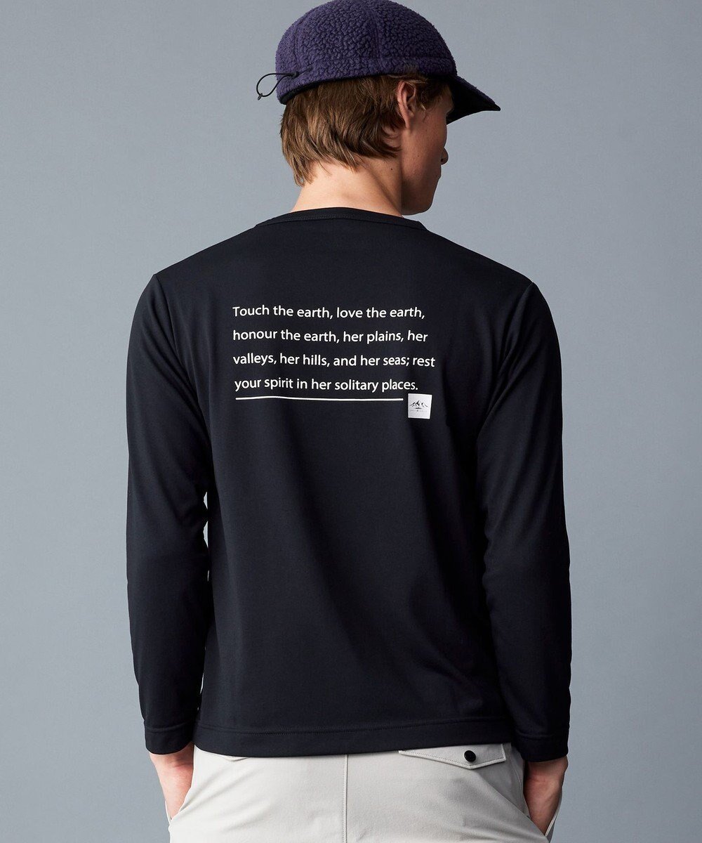 【ジョセフ アブード マウンテン/JOSEPH ABBOUD MOUNTAIN】の【吸水速乾/消臭性】デオドライ天竺 ロングスリーブ Tシャツ インテリア・キッズ・メンズ・レディースファッション・服の通販 founy(ファニー) ファッション Fashion レディースファッション Fashion for Women トップス・カットソー Cut & Sew Tops シャツ・ブラウス・オフィスカジュアル Elegant Blouses & Button-Ups ロングTシャツ・Tシャツ Longline T-Shirts & Tees カットソー・ベーシックTシャツ Cut-and-Sewn Tops / Stretch Tees & Basics カットソー Cut and Sewn Top 吸水 Absorbent, Quick-Dry スリーブ Sleeve, Long Sleeve / Short Sleeve プリント Print, Printed Pattern ロング Long, Long-Length A/W・秋冬 Autumn/Winter ブラック系|ID: prp329100004524472 ipo3291000000033604945