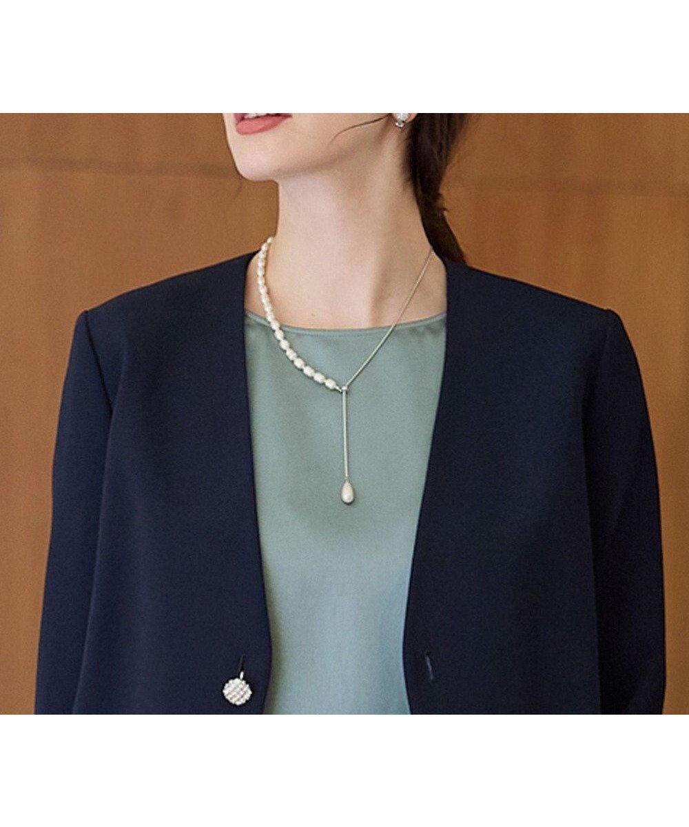 【23区/NIJYUSANKU】の【APPLAUDIR】ガラスパール チェーンコンビ ネックレス 人気、トレンドファッション・服の通販 founy(ファニー) 　ファッション　Fashion　レディースファッション　Fashion for Women　ジュエリー　Jewelry　ネックレス　Necklaces & Pendants　2025年　2025　2025春夏・S/S　Spring/Summer 2025 SS25　おすすめ　Recommended / Our Picks　アクセサリー　Fashion Accessories　ガラス　Glass, Glassware　ギフト プレゼント　Gift / Present　コンビ　Combo, Combination Style　チェーン　Chain, Chain Strap　ドレス　Dress, One-Piece　ドロップ　Drop Shoulder, Dropped Style　ネックレス　Necklace, Pendant Necklace　パーティ　Party, Party Style　パール　Pearl, Pearl Accent　夏　Summer　S/S・春夏　SS, Spring/Summer, Warm Season　結婚式　Wedding　 other-1|ID: prp329100004524480 ipo3291000000035636733