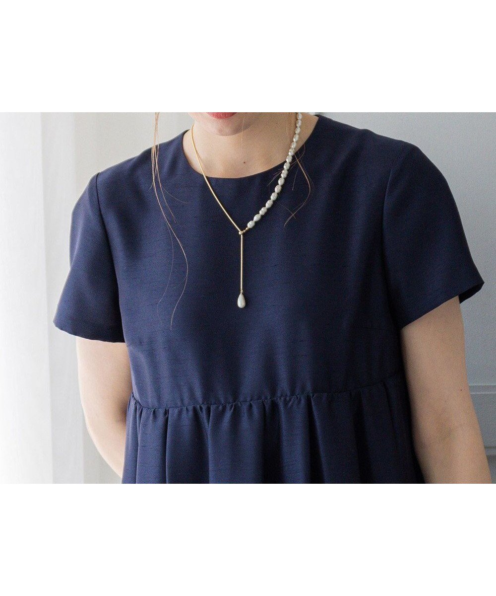 【23区/NIJYUSANKU】の【APPLAUDIR】ガラスパール チェーンコンビ ネックレス インテリア・キッズ・メンズ・レディースファッション・服の通販 founy(ファニー) 　ファッション　Fashion　レディースファッション　Fashion for Women　ジュエリー　Jewelry　ネックレス　Necklaces & Pendants　2025年　2025　2025春夏・S/S　Spring/Summer 2025 SS25　おすすめ　Recommended / Our Picks　アクセサリー　Fashion Accessories　ガラス　Glass, Glassware　ギフト プレゼント　Gift / Present　コンビ　Combo, Combination Style　チェーン　Chain, Chain Strap　ドレス　Dress, One-Piece　ドロップ　Drop Shoulder, Dropped Style　ネックレス　Necklace, Pendant Necklace　パーティ　Party, Party Style　パール　Pearl, Pearl Accent　夏　Summer　S/S・春夏　SS, Spring/Summer, Warm Season　結婚式　Wedding　ゴールド系|ID: prp329100004524480 ipo3291000000035636735