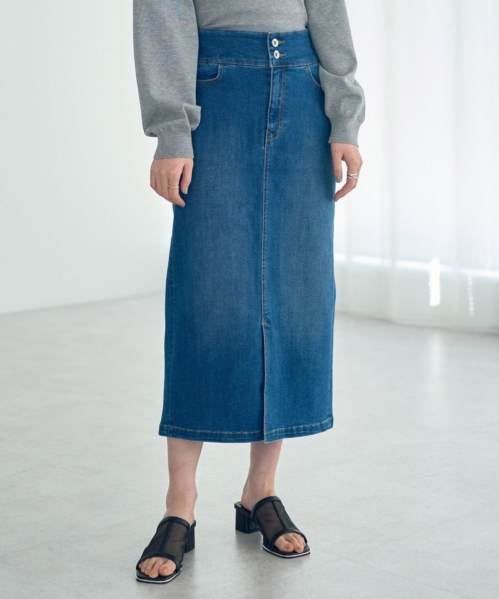 【イェッカ ヴェッカ/YECCA VECCA】のハイウエストデニムスカート インテリア・キッズ・メンズ・レディースファッション・服の通販 founy(ファニー) 　ファッション　Fashion　レディースファッション　Ladies' Fashion Online　スカート　Skirt　デニムスカート　Denim Skirts　おすすめ　Recommend　ストレッチ　Stretch　スマート　Smart　デニム　Denim　フィット　Fit　ポケット　Pocket　夏　Summer　S/S・春夏　Ss・Spring/Summer　A/W・秋冬　Aw・Autumn/Winter・Fw・Fall-Winter　Indigo|ID: prp329100004524487 ipo3291000000032501772