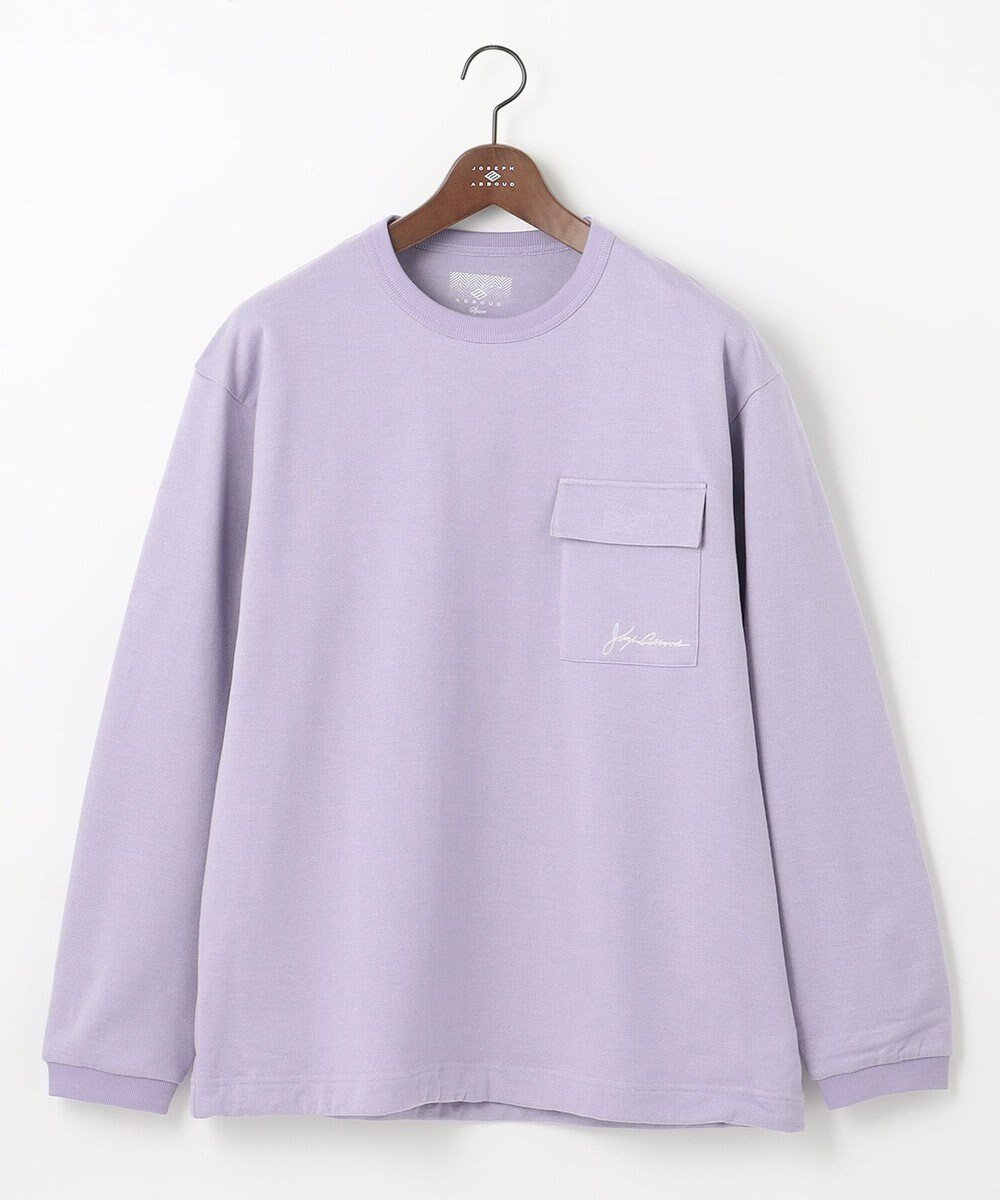 【ジョセフ アブード マウンテン/JOSEPH ABBOUD MOUNTAIN】の【SPACE/UNISEX】オーガニックコットン使用 ヴィンテージインレー Tシャツ インテリア・キッズ・メンズ・レディースファッション・服の通販 founy(ファニー) 　ファッション　Fashion　レディースファッション　WOMEN　トップス・カットソー　Tops/Tshirt　シャツ/ブラウス　Shirts/Blouses　ロング / Tシャツ　T-Shirts　カットソー　Cut and Sewn　春　Spring　カットソー　Cut And Sew　スウェット　Sweat　フラップ　Flap　ポケット　Pocket　メランジ　Melange　ユニセックス　Unisex　リラックス　Relax　S/S・春夏　Ss・Spring/Summer　夏　Summer　ライラック系|ID: prp329100004524549 ipo3291000000032003668