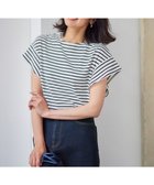 【エニィファム/any FAM】の【接触冷感/UVケア/シワになりにくい】フレアスリーブ TブラウスⅡ ボーダー|ID: prp329100004524559 ipo3291000000032003700