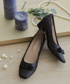 【ティアクラッセ/Tiaclasse】の【撥水】リボンキルティングパンプス レインシューズ ブラック|ID: prp329100004524605 ipo3291000000033441295