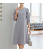 【ティアクラッセ/Tiaclasse】の【洗える】パール付きタックスリーブワンピース サックス|ID: prp329100004524650 ipo3291000000032665931